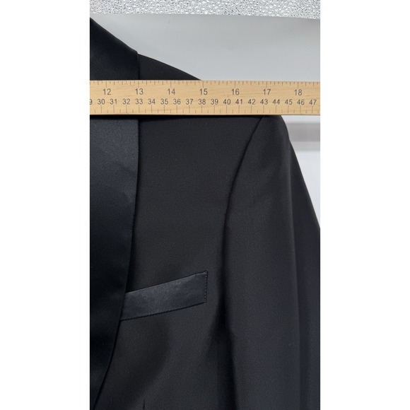 HUGO BOSS Black Tuxedo Jacket Men's 38R EU 48 Wool Blend Satin Lapel Blazer NWT - Picture 12 of 15